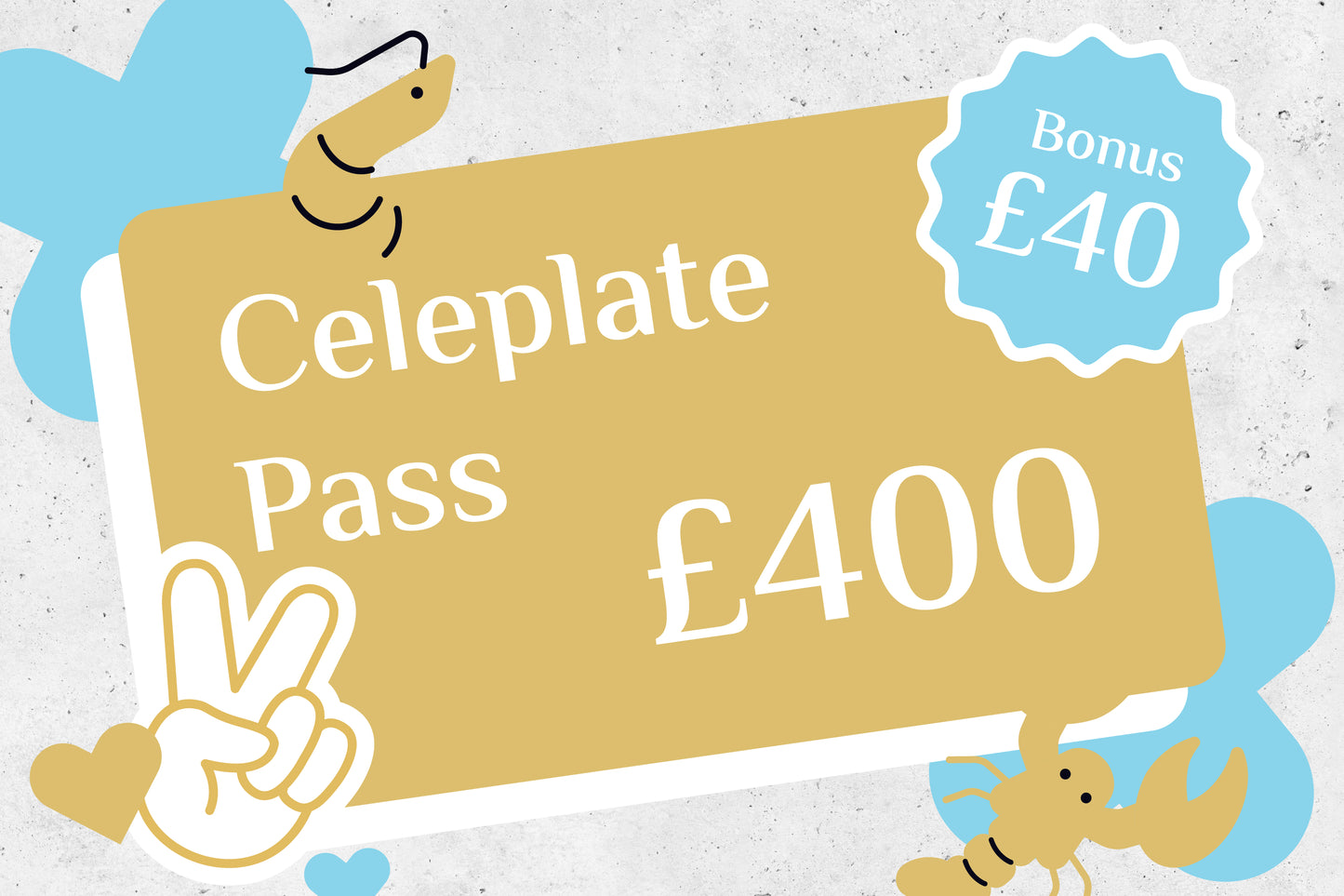 Celeplate Pass 好食會員:充值£400信用額度,送£40