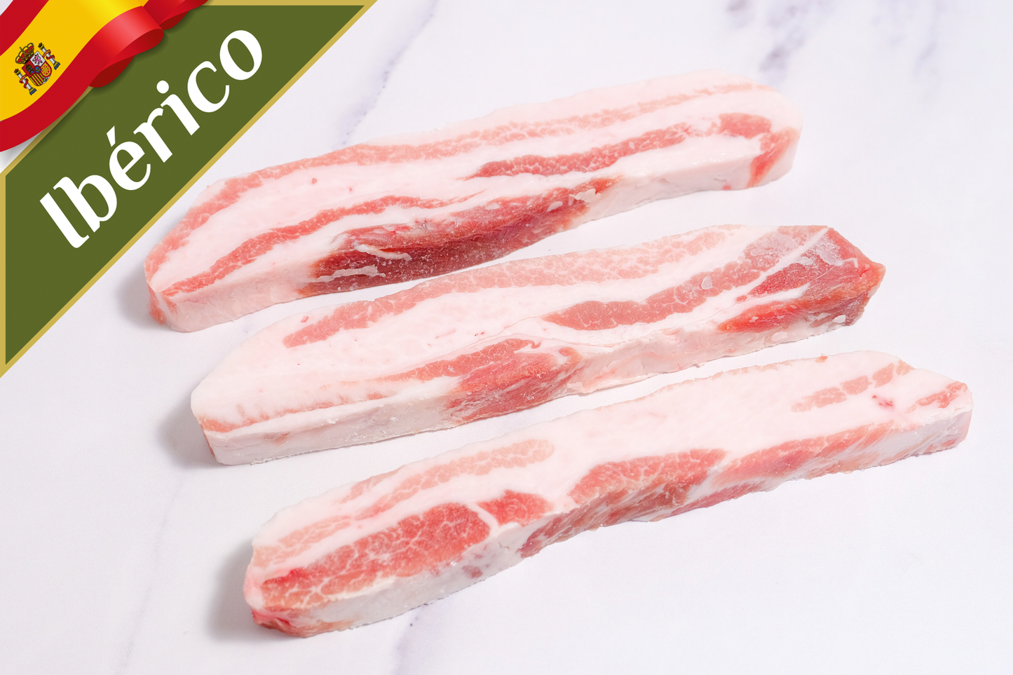 Iberian Pork Belly Thick Cut (Rind off average 35-40% fat) 去皮伊比利亞厚切豬五花