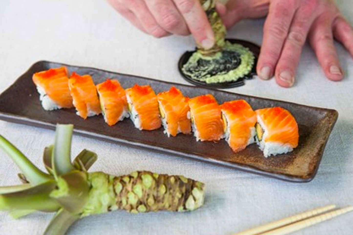 Fresh Wasabi Grating Set 新鲜山葵研磨套装