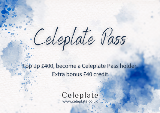 Celeplate Pass: Top up £400, extra bonus credit £40