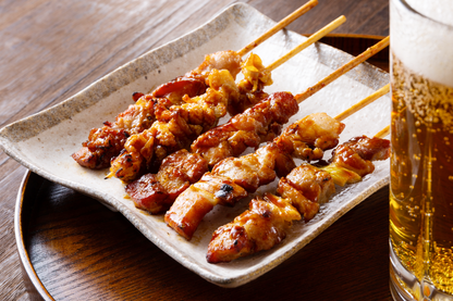 Charcoal Grilled Chicken Yakitori Skewers 日式炭火烧鸟