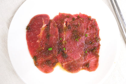 Flat Iron Marinated BBQ Slices 秘制牛板腱烧肉片