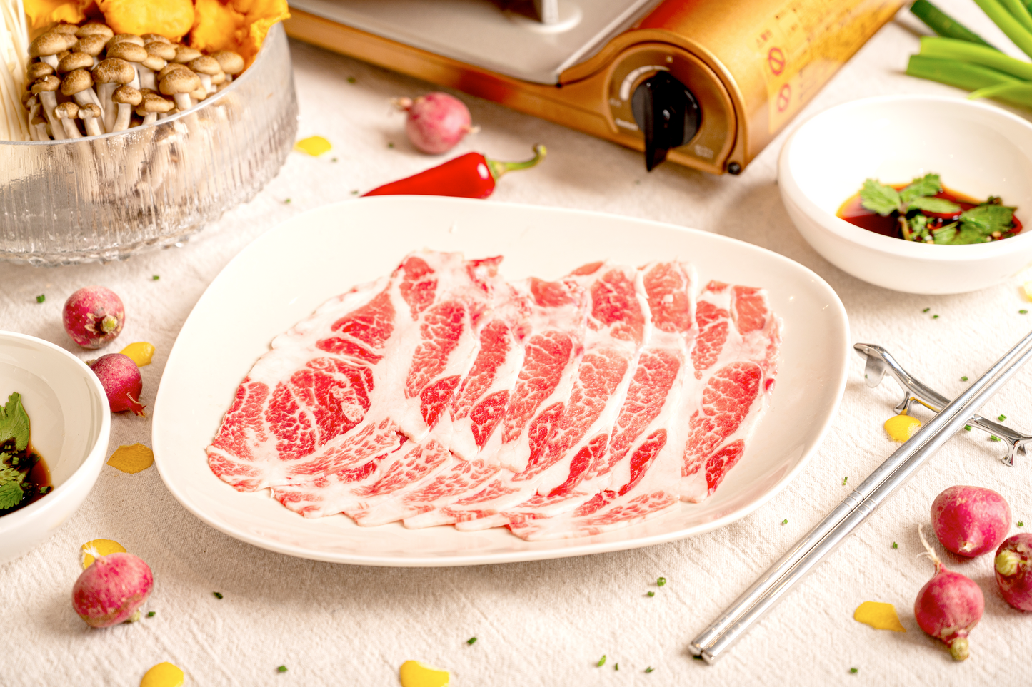 Iberian Pork Collar Hotpot Slices Bulk-buy 伊比利亚黑猪火锅片家庭装